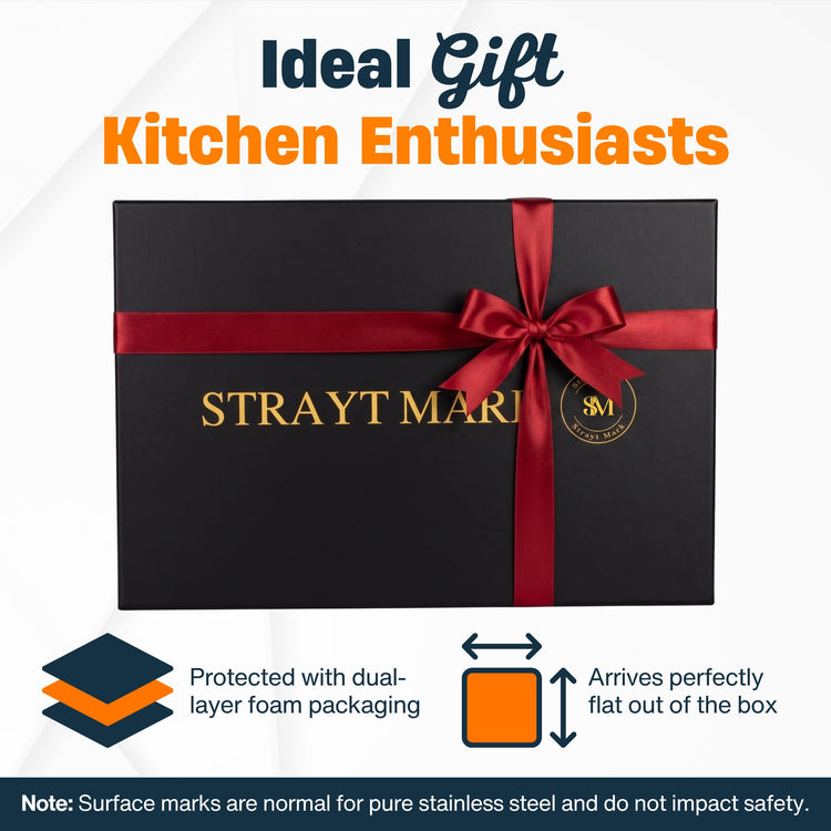 Large Stainless Steel Cutting Board with Lip and Non-Slip Mat